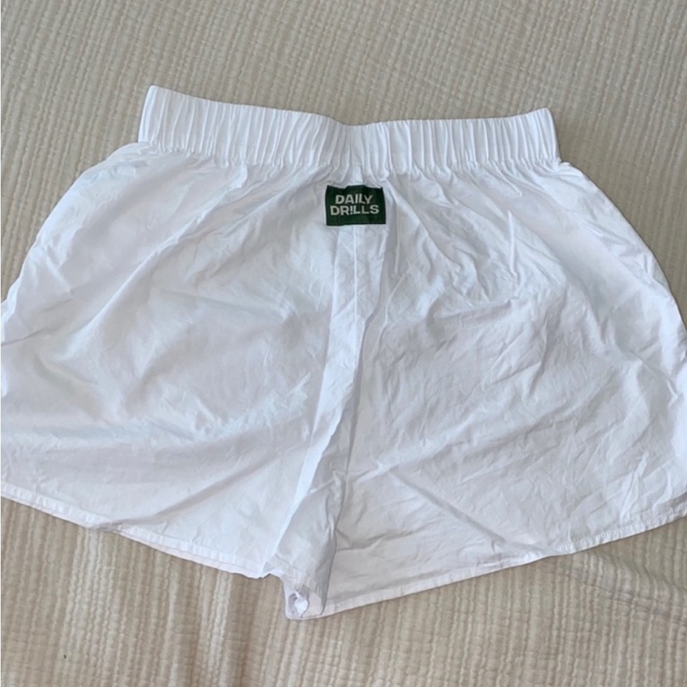 Daily Drills Poplin White Shorts